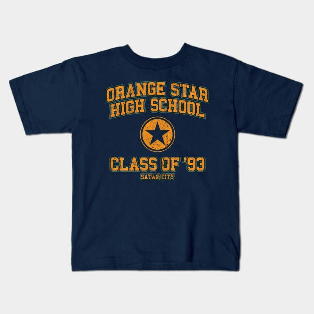 Orange Star High School Class of 93 Kids T-Shirt by huckblade